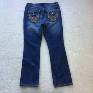 NINE WEST JEANS SIZE 8 RAMSES BLING BOOT